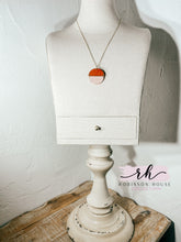 Load image into Gallery viewer, Hinged Disc Wood Necklace - Blush Cork
