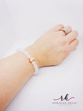 Load image into Gallery viewer, Stretch Bracelet - Rose Quartz and Rose Gold
