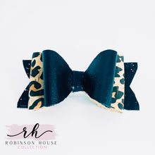 Load image into Gallery viewer, Girls Leopard Cork Bow
