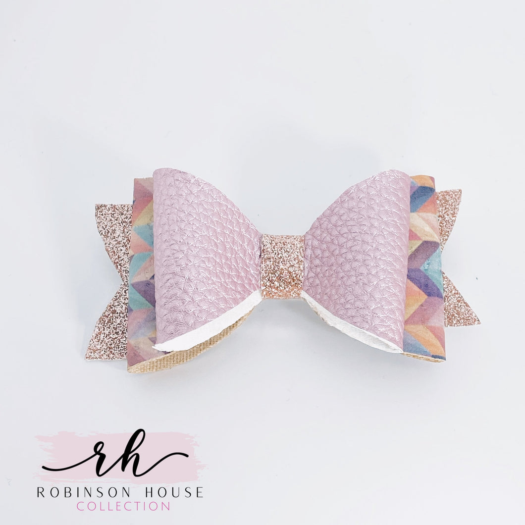 Girls Chevron Cork Bow