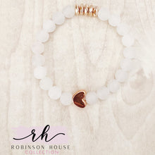Load image into Gallery viewer, Stretch Bracelet - Rose Quartz and Rose Gold
